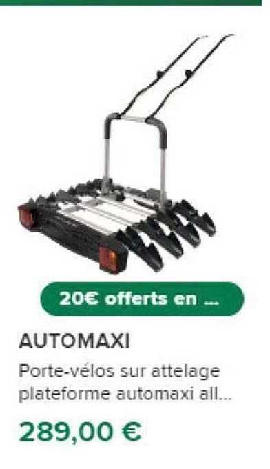 porte-vélos sur attelage plateforme automaxi