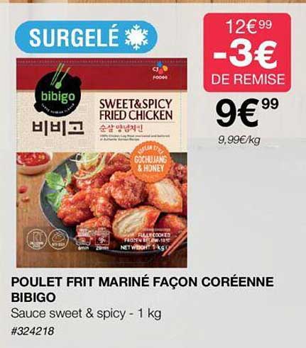 Poulet Frit Mariné Façon Coréenne Bibigo