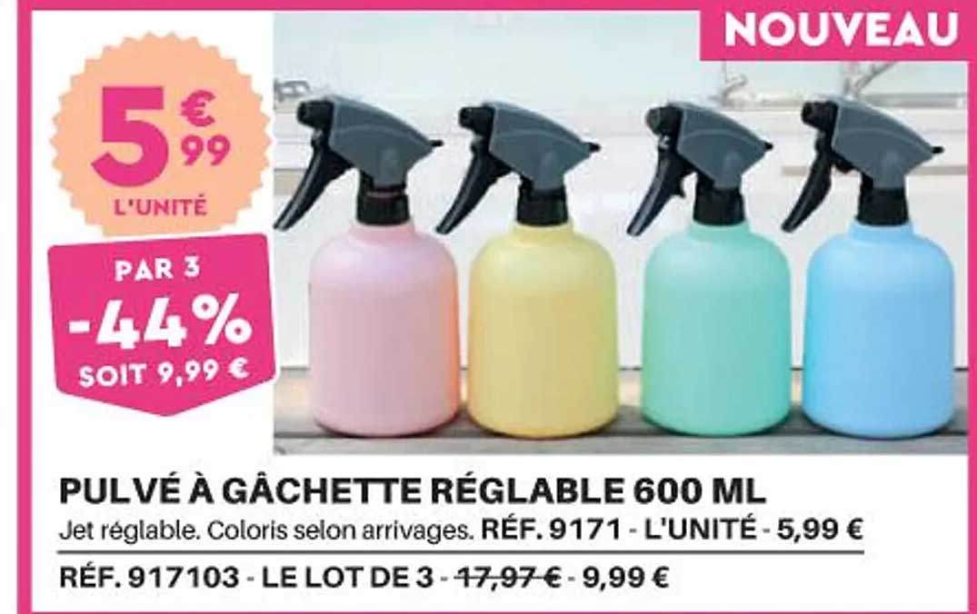 pulvé à gâchette réglable
