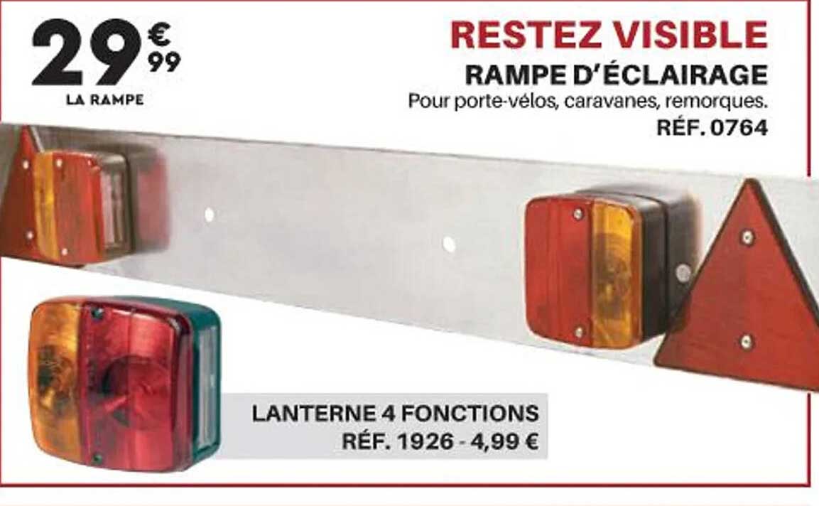 Rampe D'éclairage Ou Lanterne 4 Fonctions