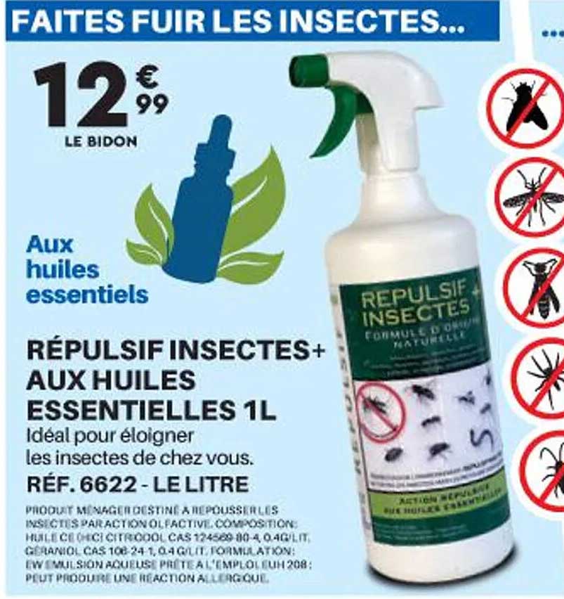 répulsif insectes + aux huiles essentielles