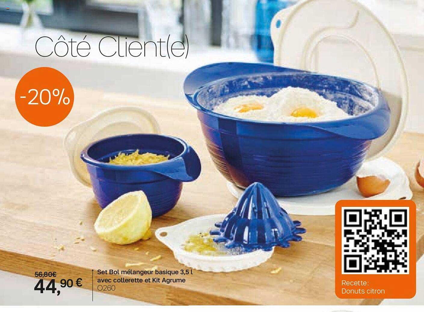 set bol mélangeur basique avec collerette et kit agrume