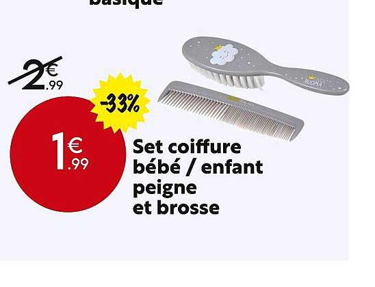 set coiffure bébé/enfant peigne et brosse