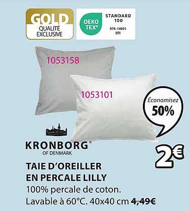 taie d'oreille en percale lilly kronborg