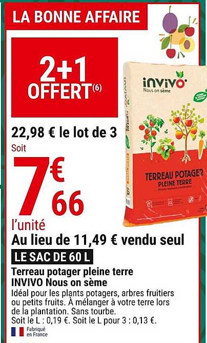 terreau potager pleine terre invivo nous on sème