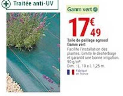 toile de paillage agrosol gamm vert