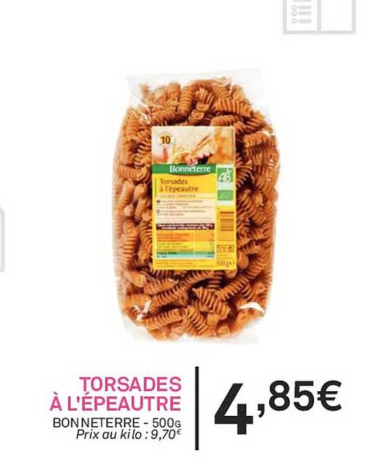 torsades à l'épeautre bonneterre