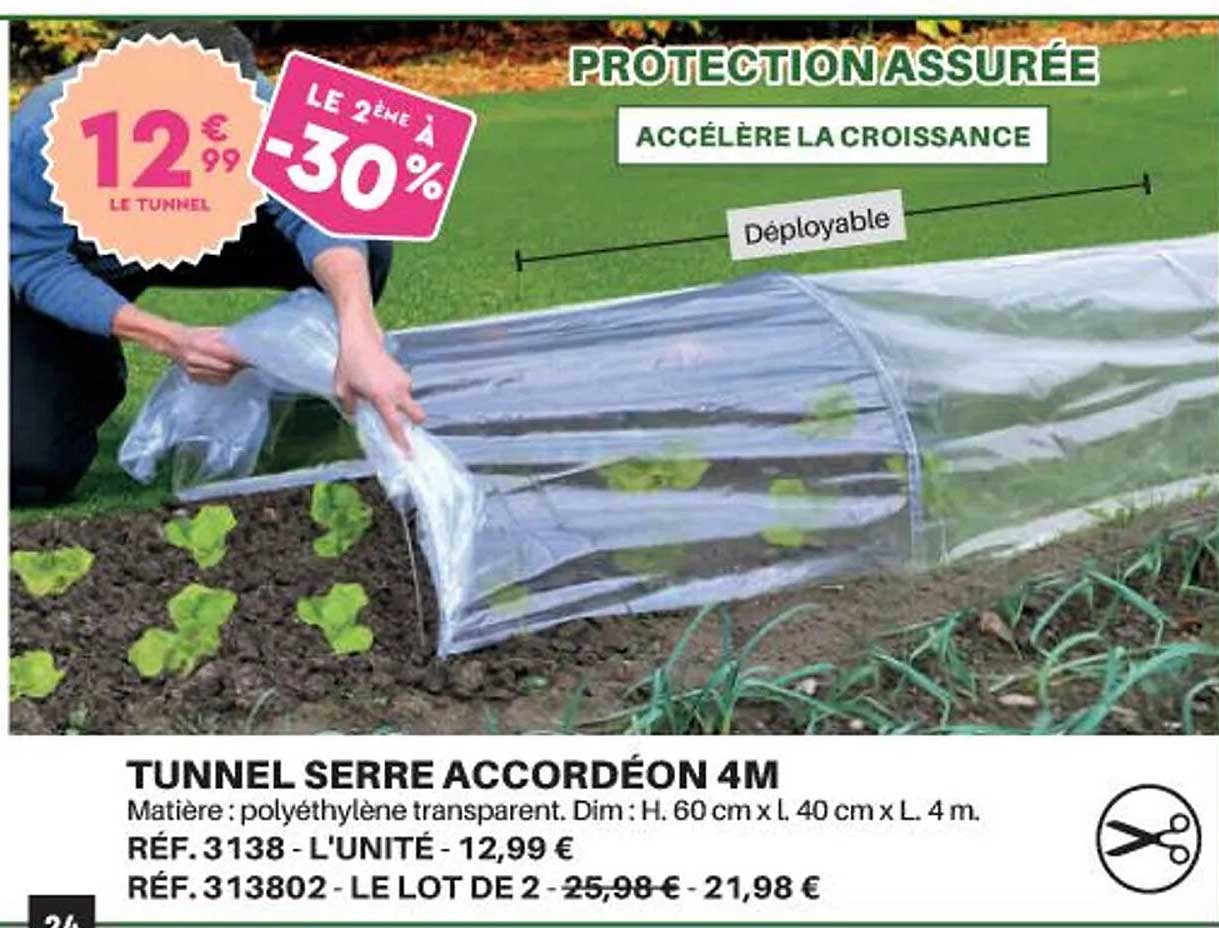 Tunnel Serre Accordéon 4m