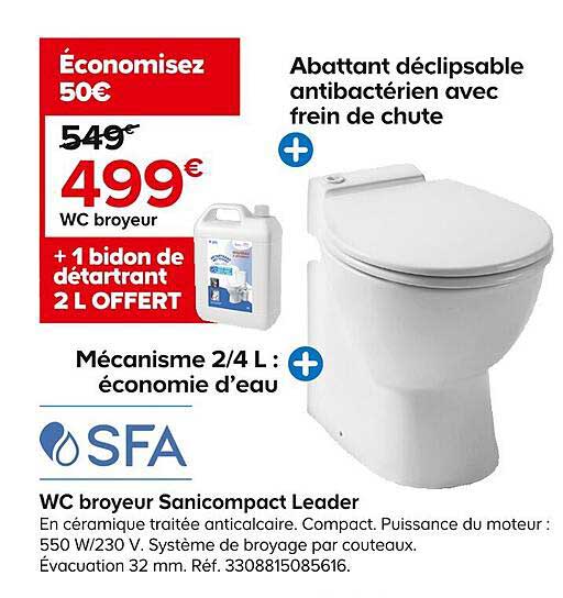 Wc Broyeur Sanicompact Leader