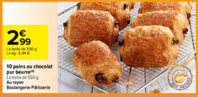 10 Pains Au Chocolat Pur Beurre