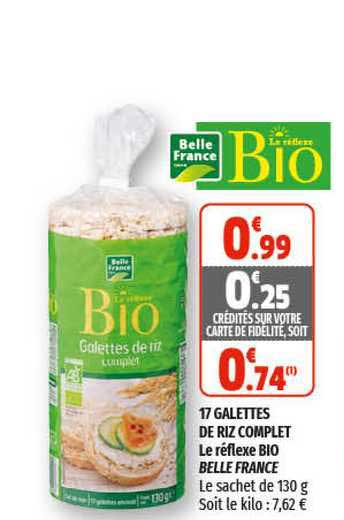 17 galettes de riz complet le réflexe bio belle france