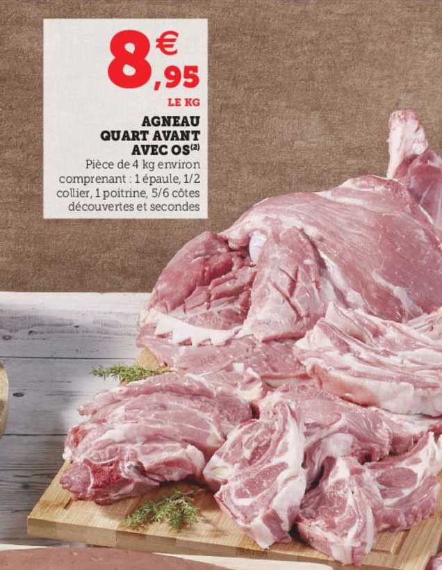 agneau quart avant avec os