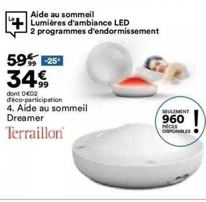 aide au sommeil dreamer terraillon