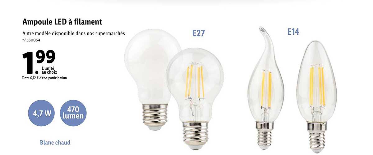 ampoule led à filament