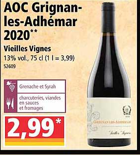 aoc grignan-les-adhémar 2020 vieilles vignes