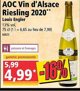 aoc vin d'alsace riesling 2020 louis engler