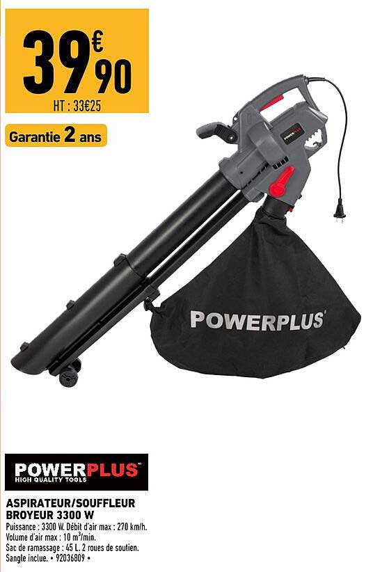 aspirateur-souffleur broyeur 3300w