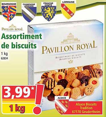 assortiment de biscuits pavillon royal