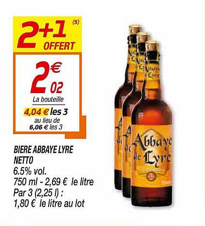 bière abbaye lyre netto