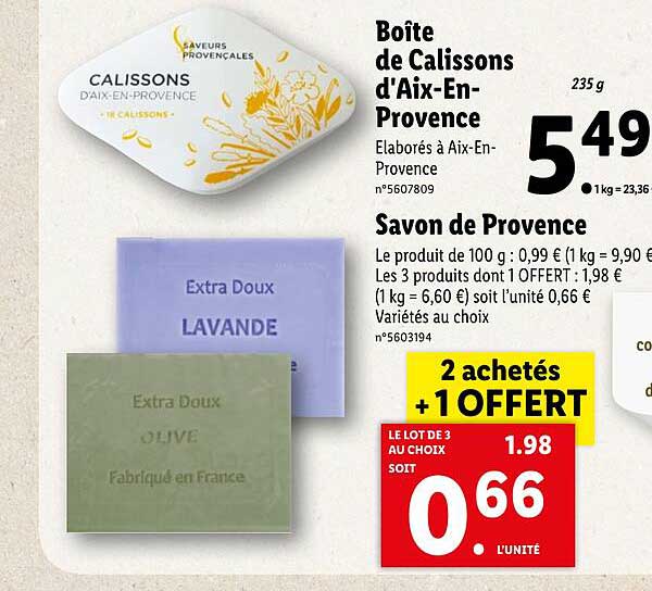 boîte de calissons d'aix-en-provence