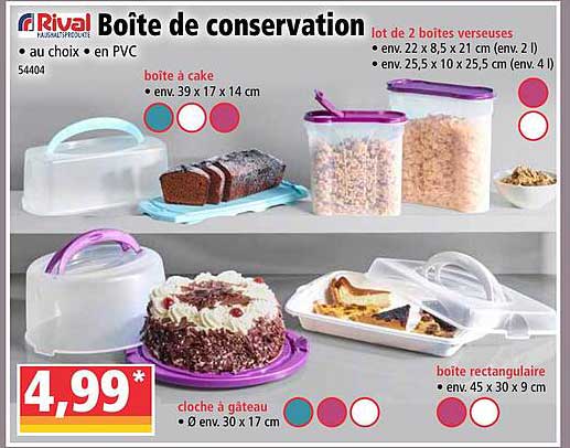 boîte de conservation rival