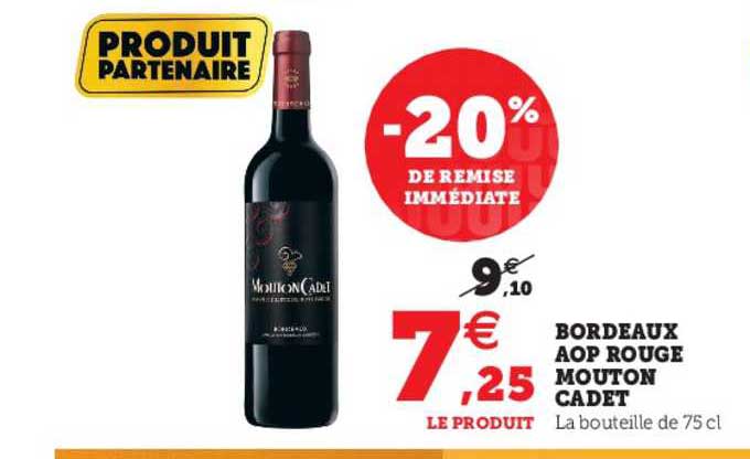 bordeaux aop rouge mouton cadet