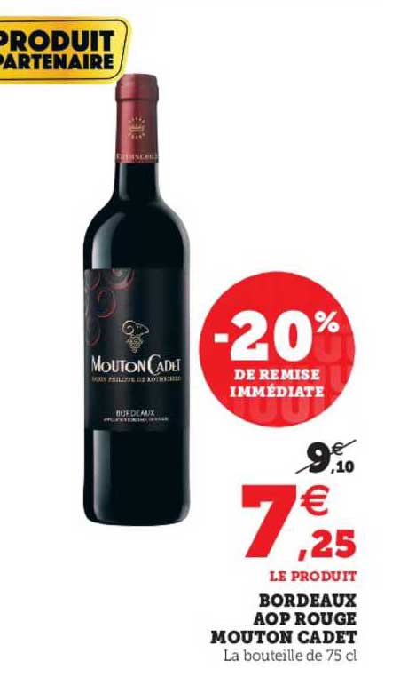 bordeaux aop rouge mouton cadet