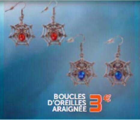 boucles d'oreilles araignée