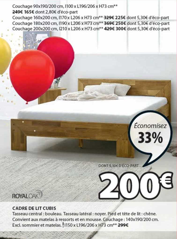 Cadre De Lit Cubis Royal Oak