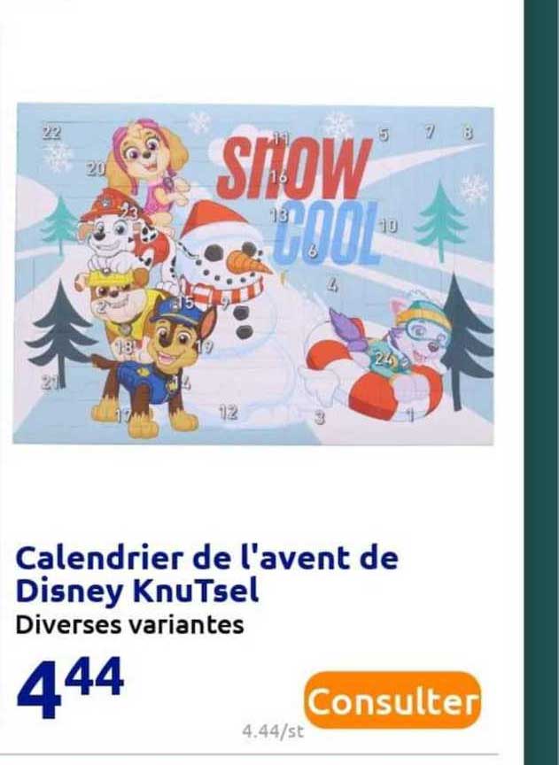 calendrier de l'avent de disney knuTsel