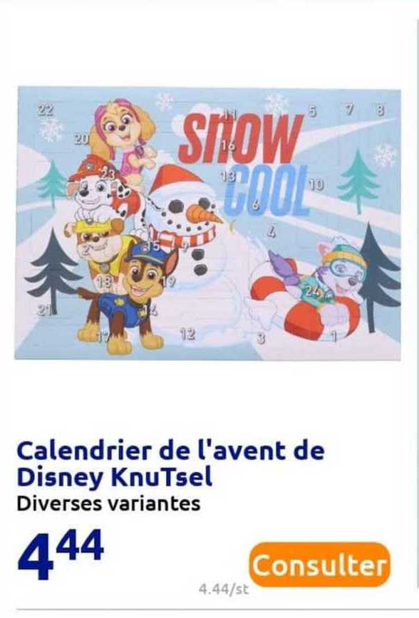 calendrier de l'avent de disney knuTsel