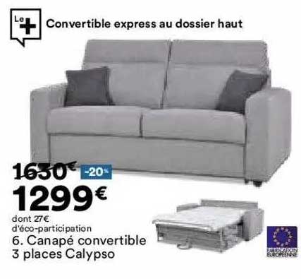 Canapé Convertible 3 Places Calypso