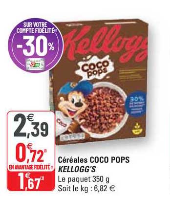 céréales coco pops kellogg's