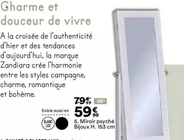 miroir psyché bijoux