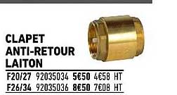 clapet anti-retour laiton