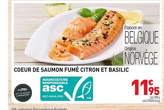 Coeur De Saumon Fumé Citron Et Basilic