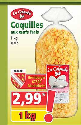 coquilles aux oeufs frais la colombe