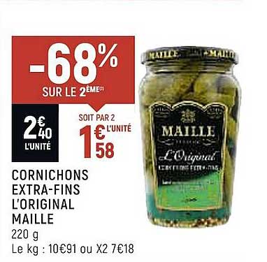 cornichons extra-fins l'original maille