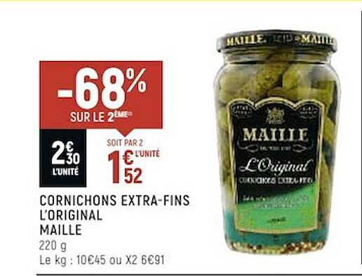 cornichons extra-fins l'original maille