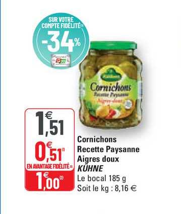 Cornichons Recette Paysanne Aigres Doux Kühne