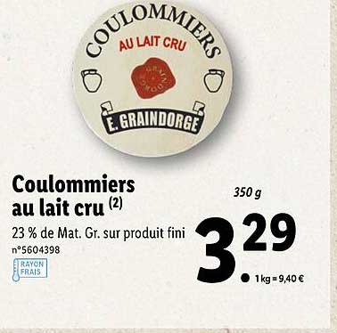 Coulommiers Au Lait Cru