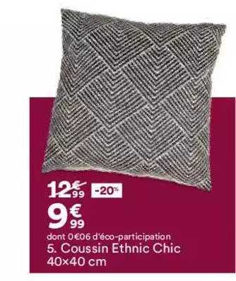 coussin ethnic chic 40 x 40 cm