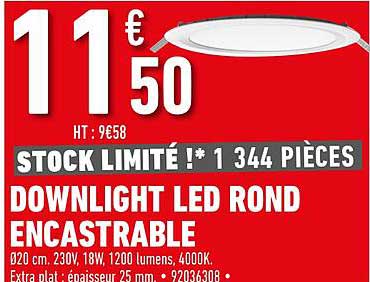 downlight led rond encastrable