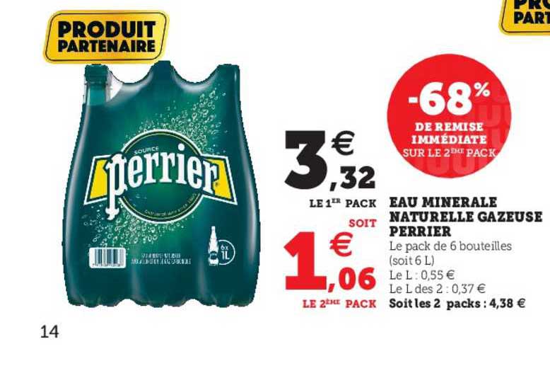 Eau Minérale Naturelle Gazeuse Perrier