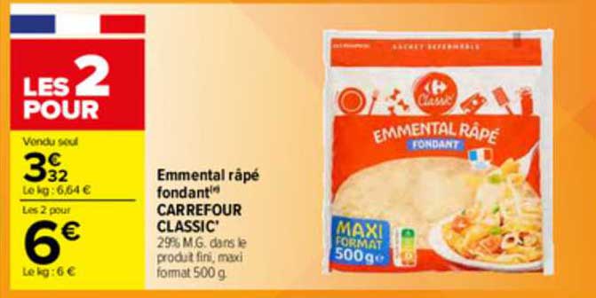 Emmental Râpé Fondant Carrefour Classic'