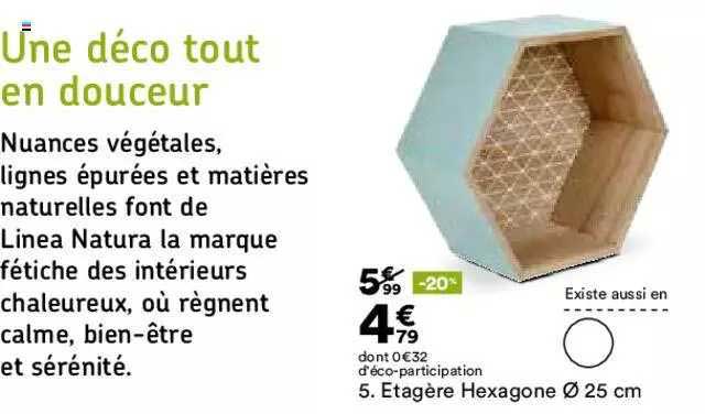 etagère hexagone ø 25cm
