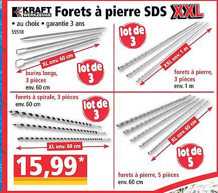 forets à pierre sds kraft werkzeuge