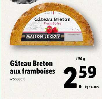 Gâteau Breton Aux Framboises