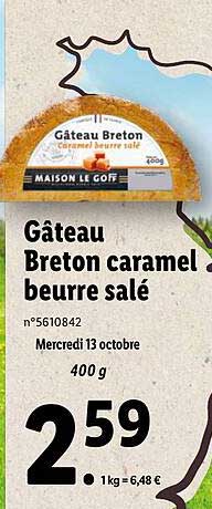 Gâteau Breton Caramel Beurre Salé