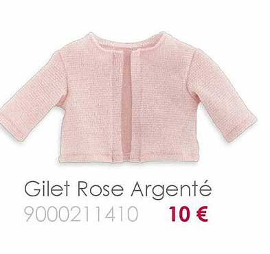 gilet rose argenté